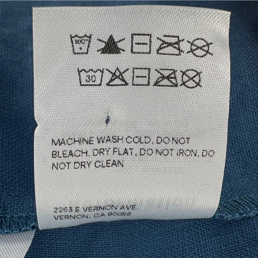 NWT Reformation Dory 100% Linen Halter Faux Wrap Mini Dress | Sz 10 | Blue - Picture 15 of 15